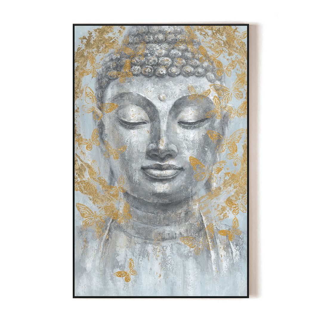 Butterfly Calm - Buddha Gold Leaf Artwork #L0539 Painting artwepaint 