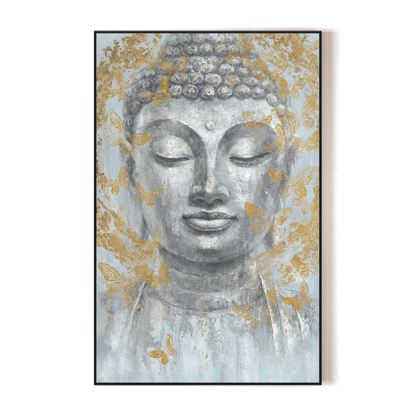 Butterfly Calm - Buddha Gold Leaf Artwork #L0539 Painting artwepaint 