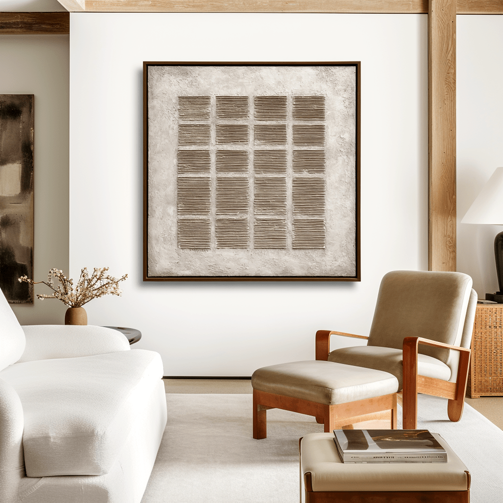 Calm Grid – Minimal Textured Painting #awp90 Painting artwepaint 