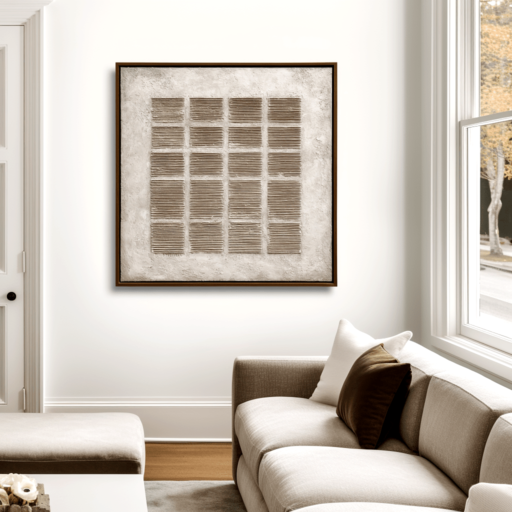 Calm Grid – Minimal Textured Painting #awp90 Painting artwepaint 