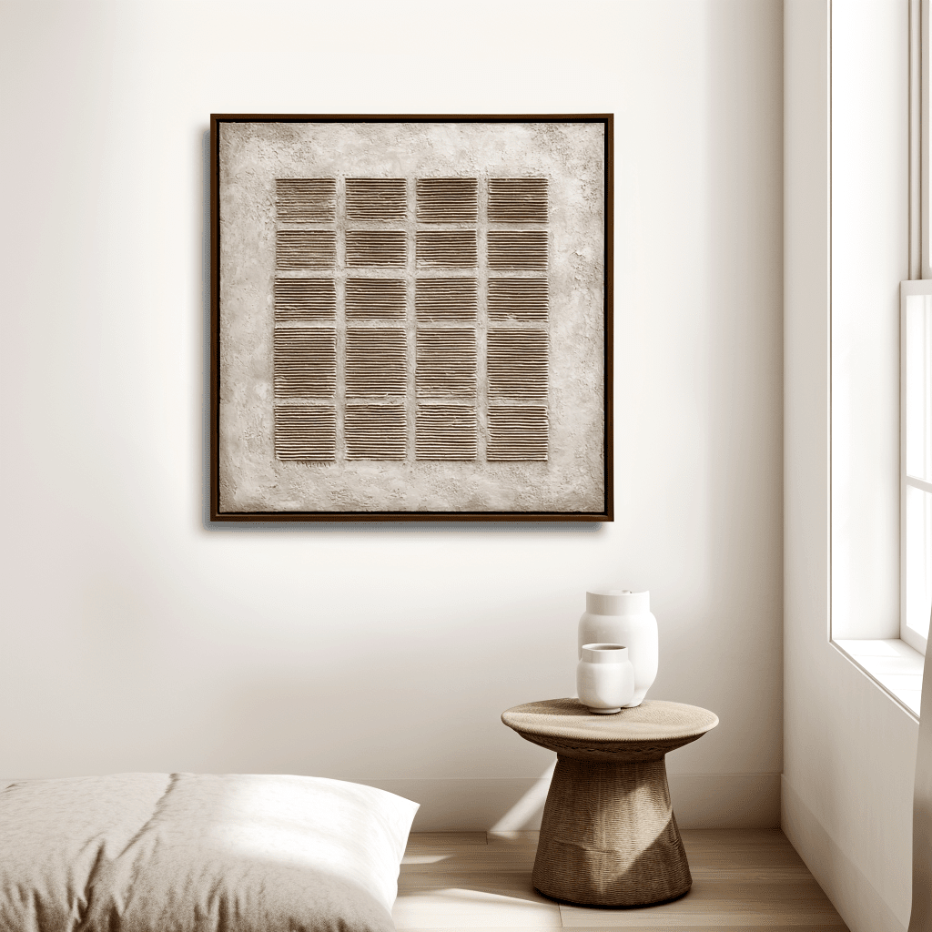 Calm Grid – Minimal Textured Painting #awp90 Painting artwepaint 