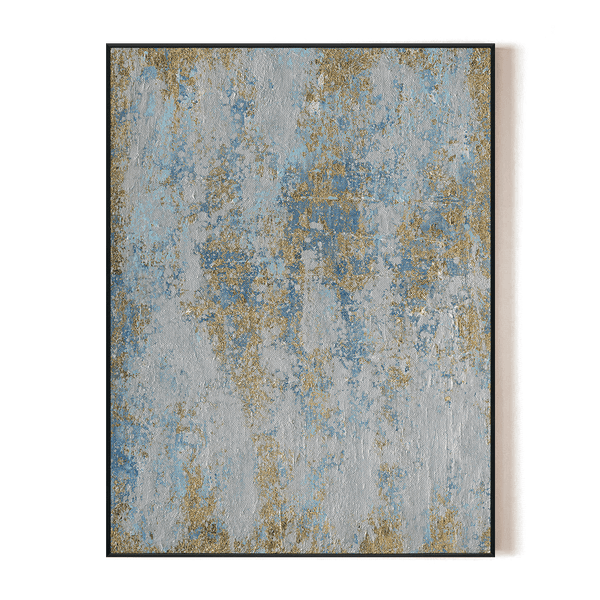 Celestial Blue-Gold Abstract Textured Painting #J5128 Painting artwepaint 