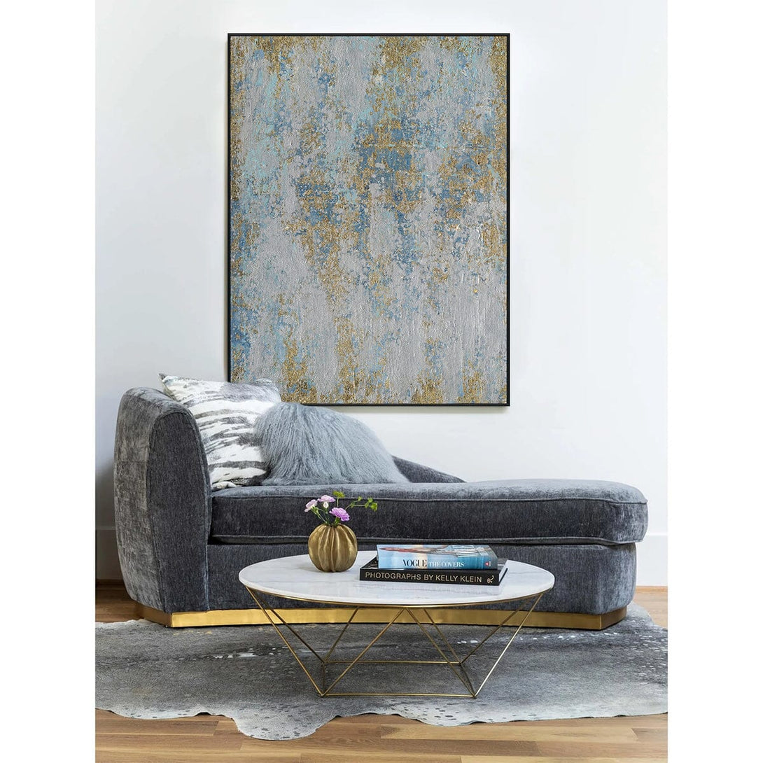 Celestial Blue-Gold Abstract Textured Painting #J5128 Painting artwepaint 