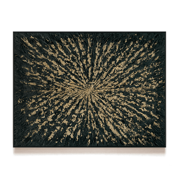 Celestial Burst - Black & Gold Abstract Painting #J5105 Painting artwepaint 