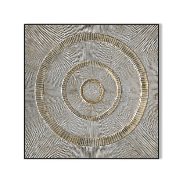 Celestial Rings-Gold & Silver Abstract #J4165 Painting artwepaint 