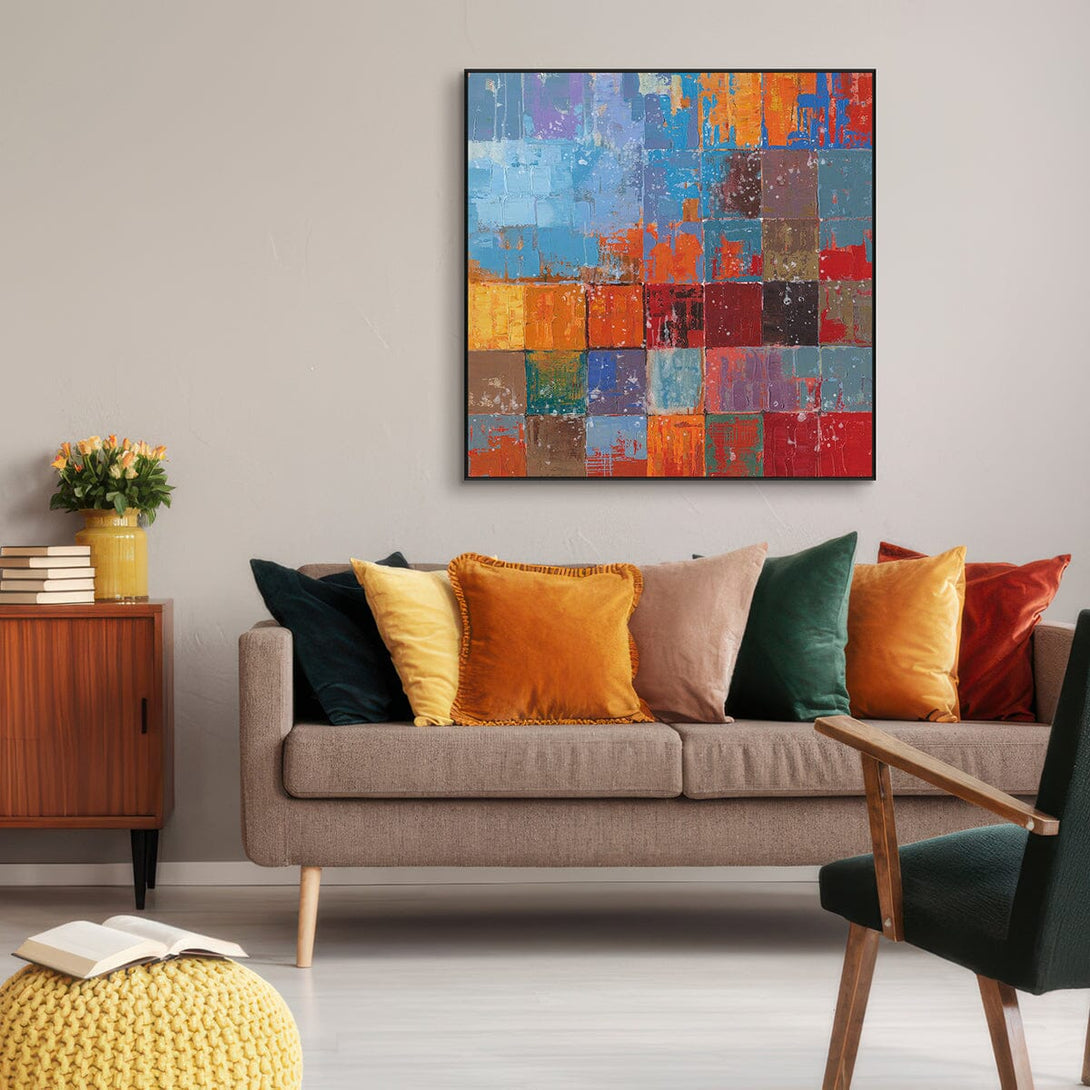 Chromatic Blocks – Colorful Abstract Painting #K2509 Painting artwepaint 