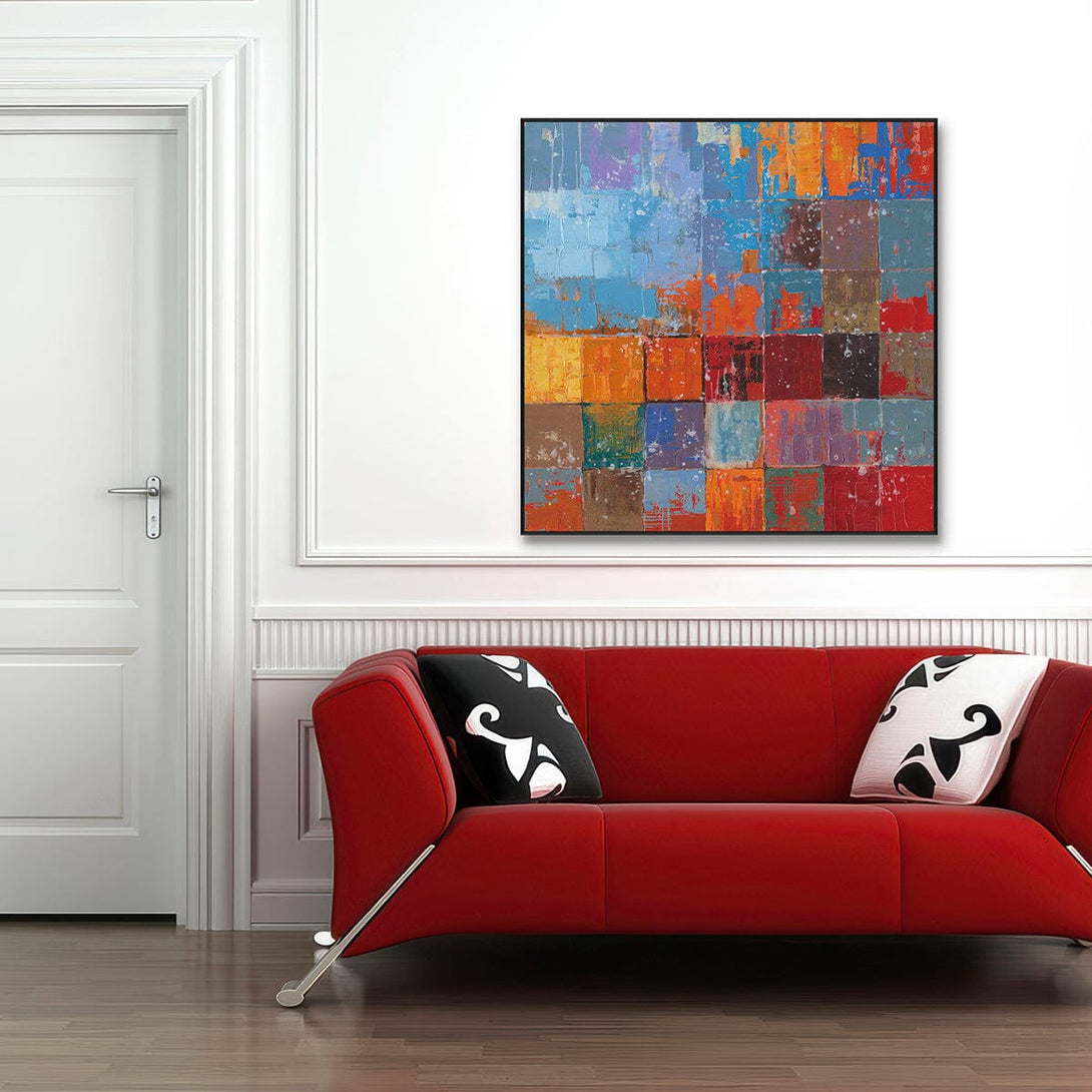 Chromatic Blocks – Colorful Abstract Painting #K2509 Painting artwepaint 