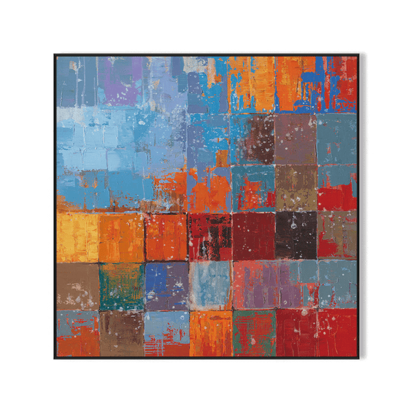 Chromatic Blocks – Colorful Abstract Painting #K2509 Painting artwepaint 