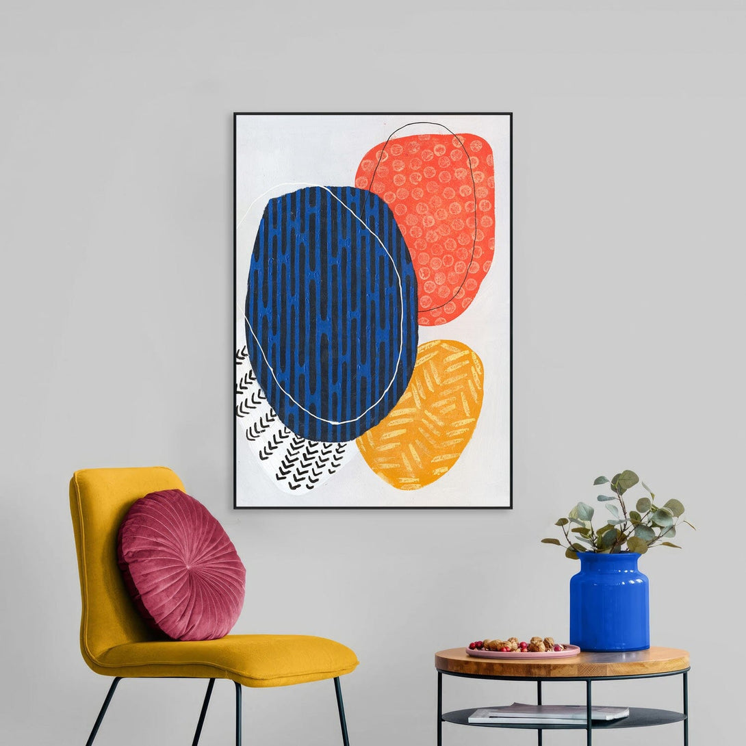 Chromatic Dance - Bold Abstract Shapes #J1504 Painting artwepaint 