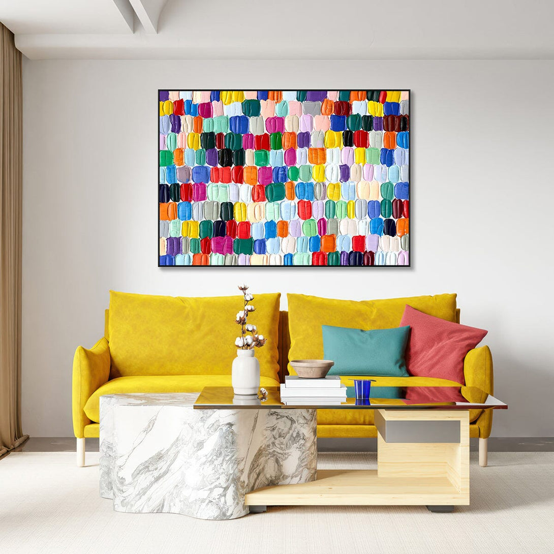 Chromatic Symphony-Multi Color Abstract Painting #H0952HHH-001 Painting artwepaint 