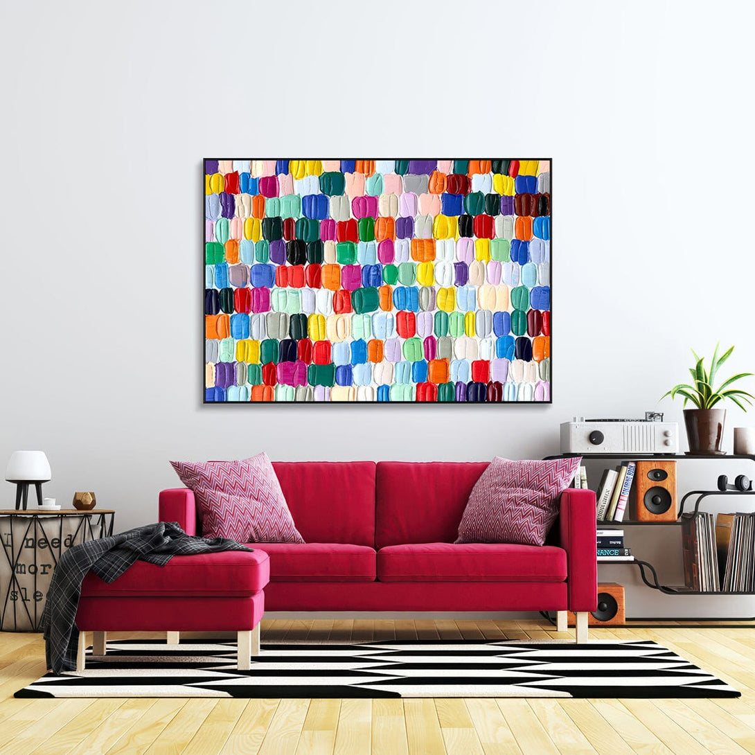 Chromatic Symphony-Multi Color Abstract Painting #H0952HHH-001 Painting artwepaint 