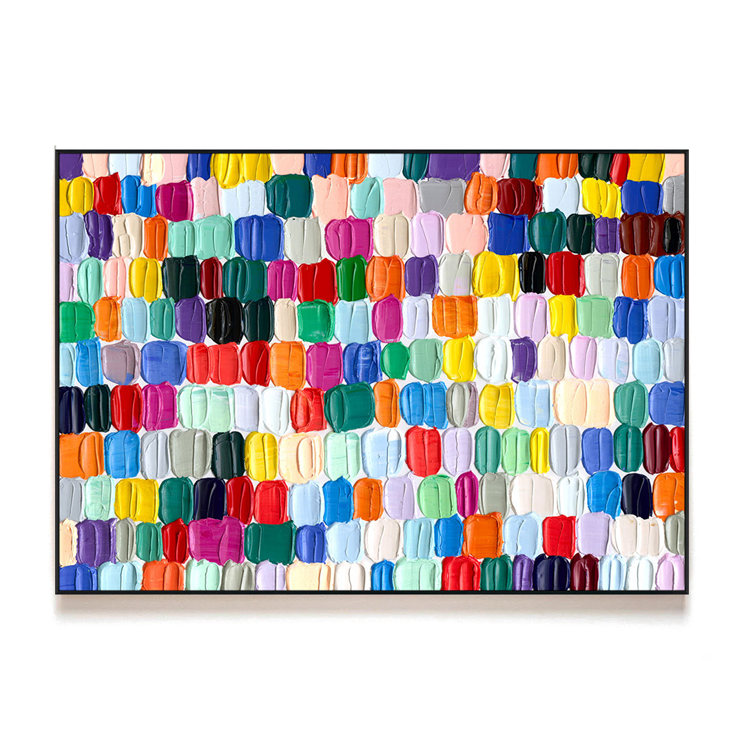 Chromatic Symphony-Multi Color Abstract Painting #H0952HHH-001 Painting artwepaint 