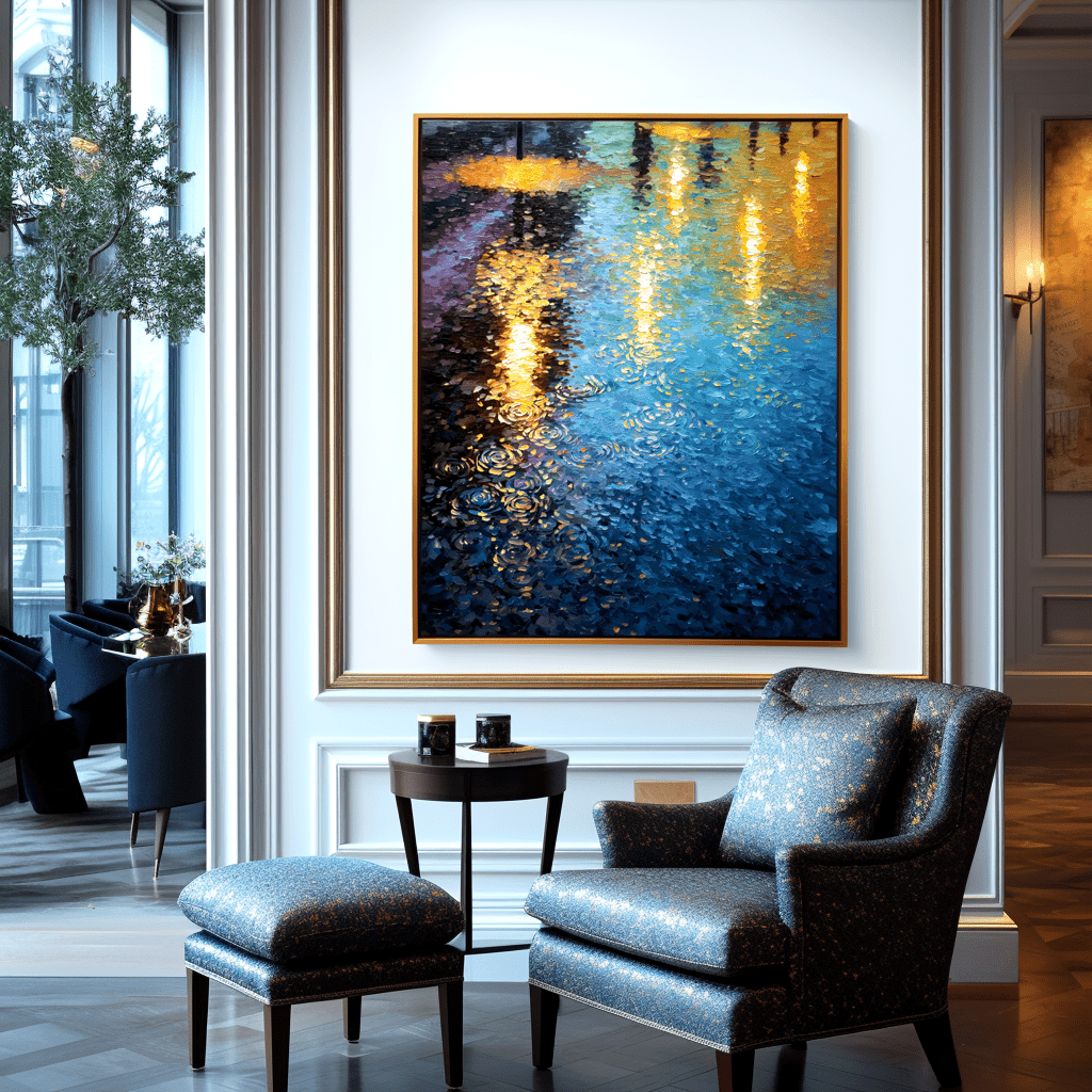 City Reflections – Blue Rain Night Painting #awp28 Painting artwepaint 