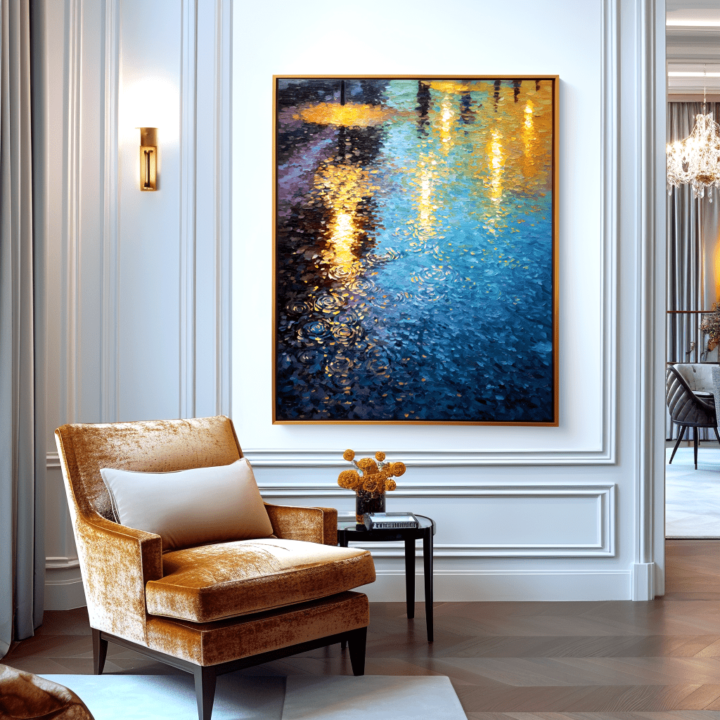 City Reflections – Blue Rain Night Painting #awp28 Painting artwepaint 