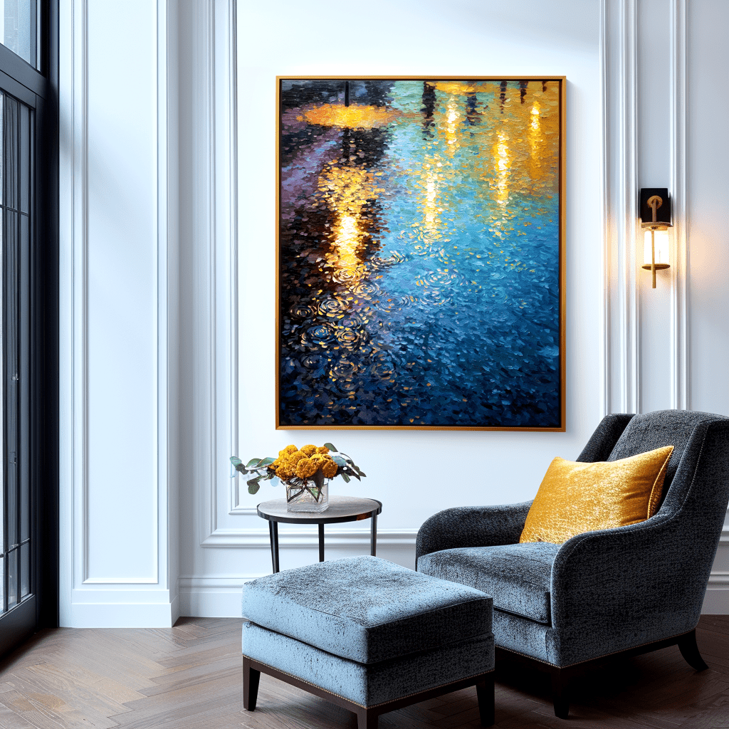 City Reflections – Blue Rain Night Painting #awp28 Painting artwepaint 