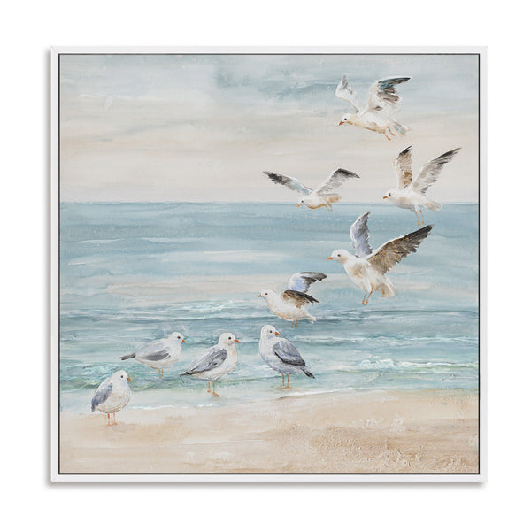 Coastal Dance - Seagull Wall Art #M3547 Painting artwepaint 