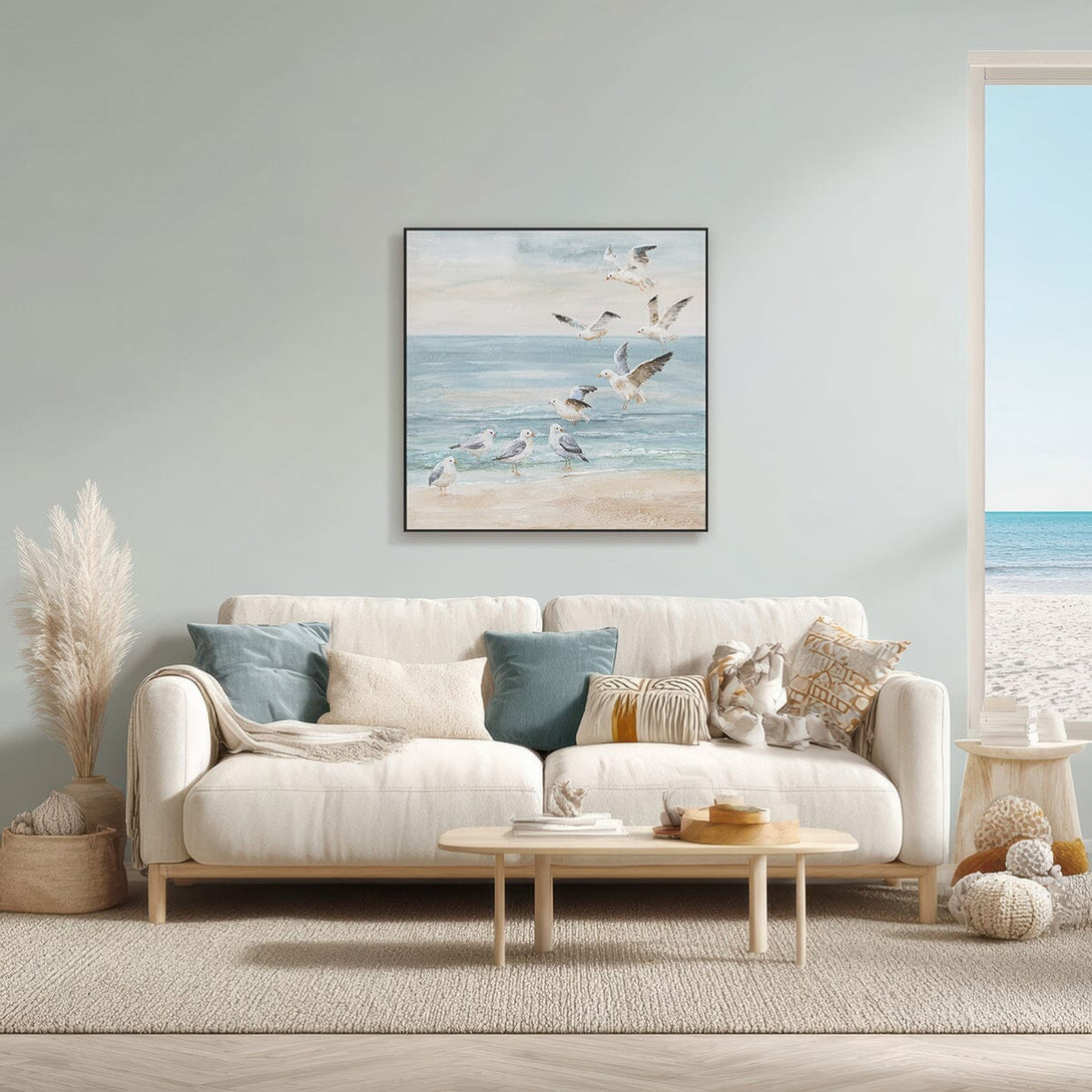 Coastal Dance - Seagull Wall Art #M3547 Painting artwepaint 