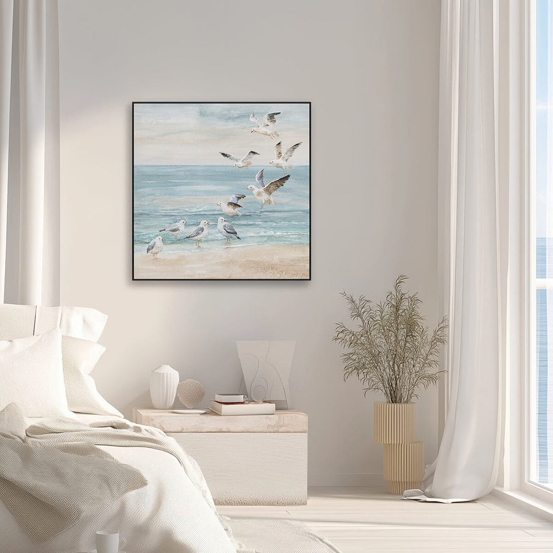 Coastal Dance - Seagull Wall Art #M3547 Painting artwepaint 