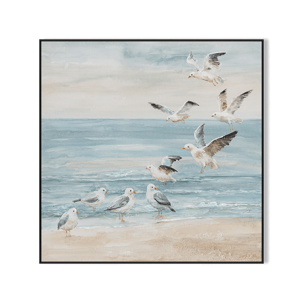 Coastal Dance - Seagull Wall Art #M3547 Painting artwepaint 