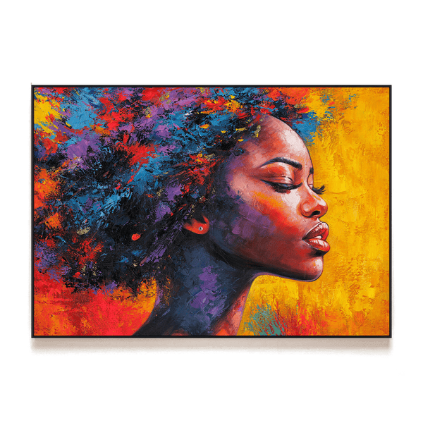 Colorful Abstract-Portrait with Vibrant Hair #P2782 Painting artwepaint 