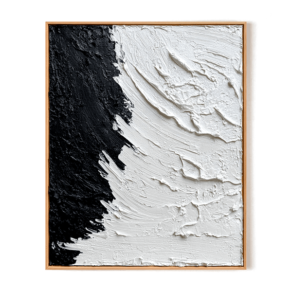 Contrast Flow – Textured Black and White Painting #93019 Painting artwepaint 