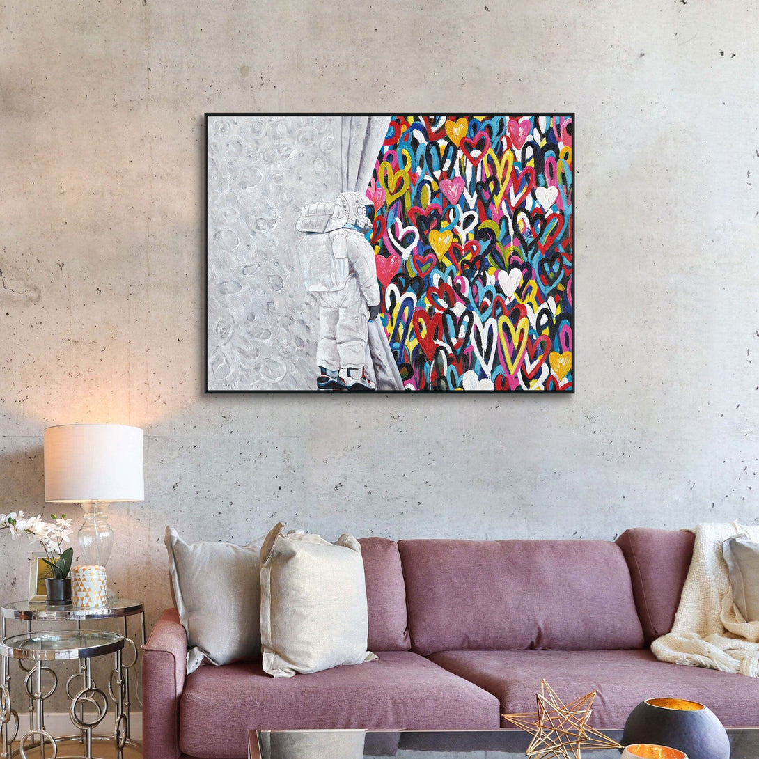 Cosmic Love Astronaut Abstract Painting #I2610 Painting artwepaint 