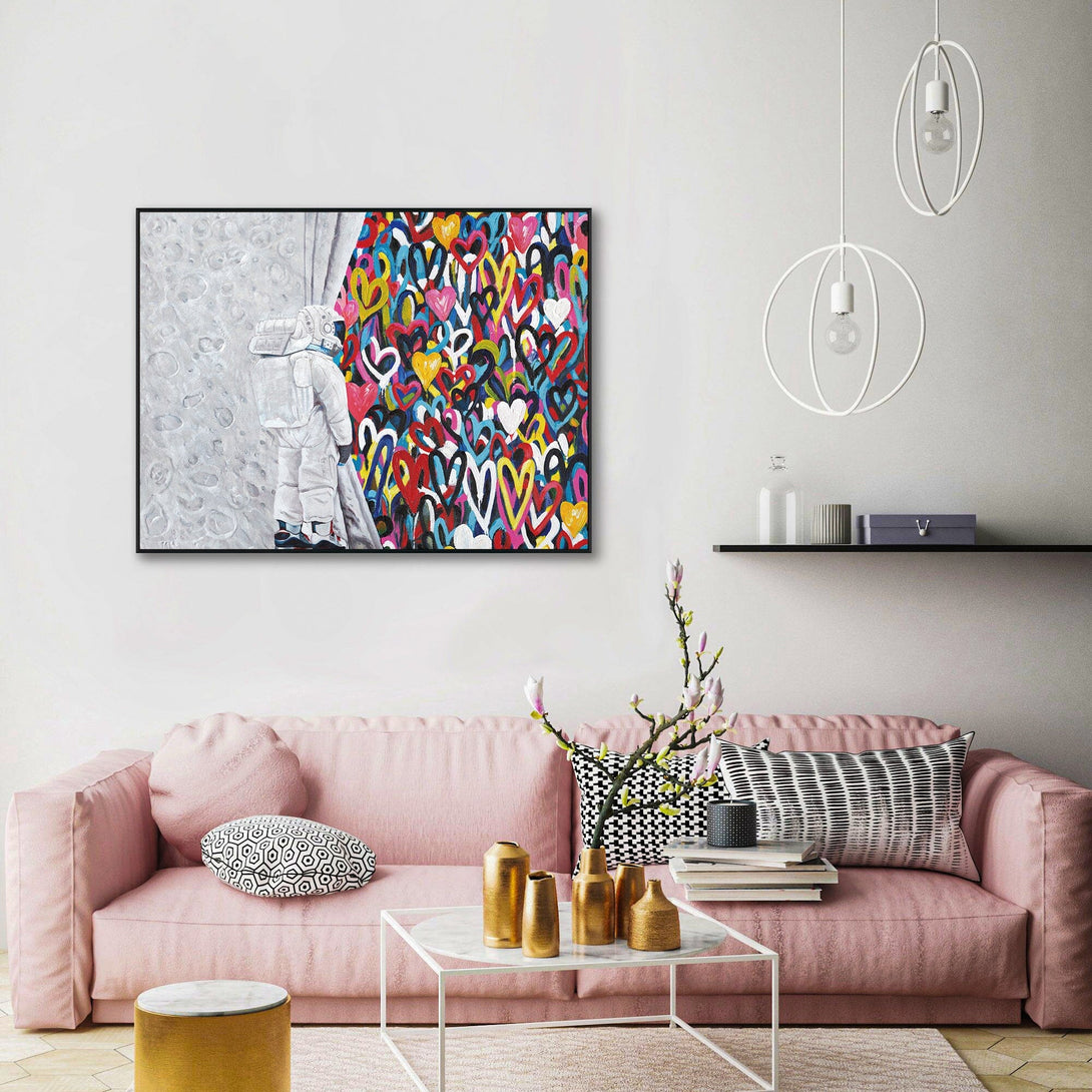 Cosmic Love Astronaut Abstract Painting #I2610 Painting artwepaint 