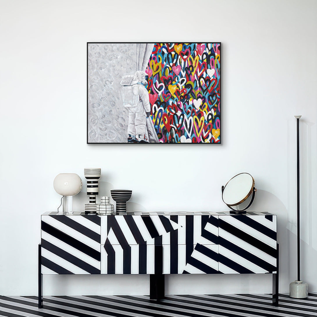 Cosmic Love Astronaut Abstract Painting #I2610 Painting artwepaint 