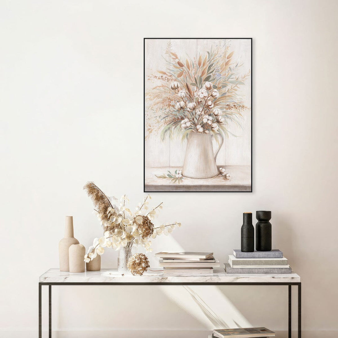 Cotton Bouquet - Rustic Neutral Painting#L4686 Painting artwepaint 
