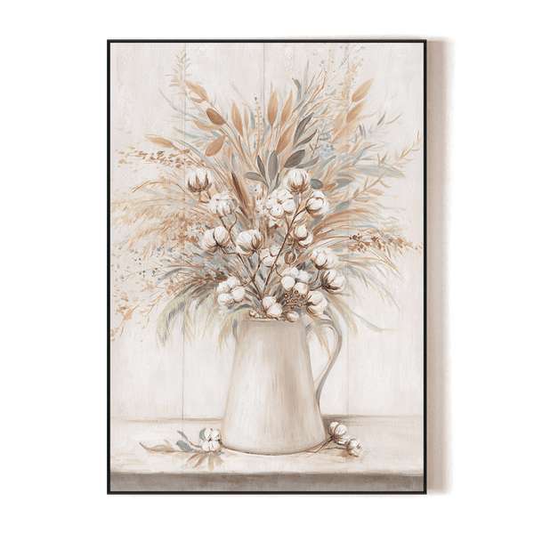 Cotton Bouquet - Rustic Neutral Painting#L4686 Painting artwepaint 