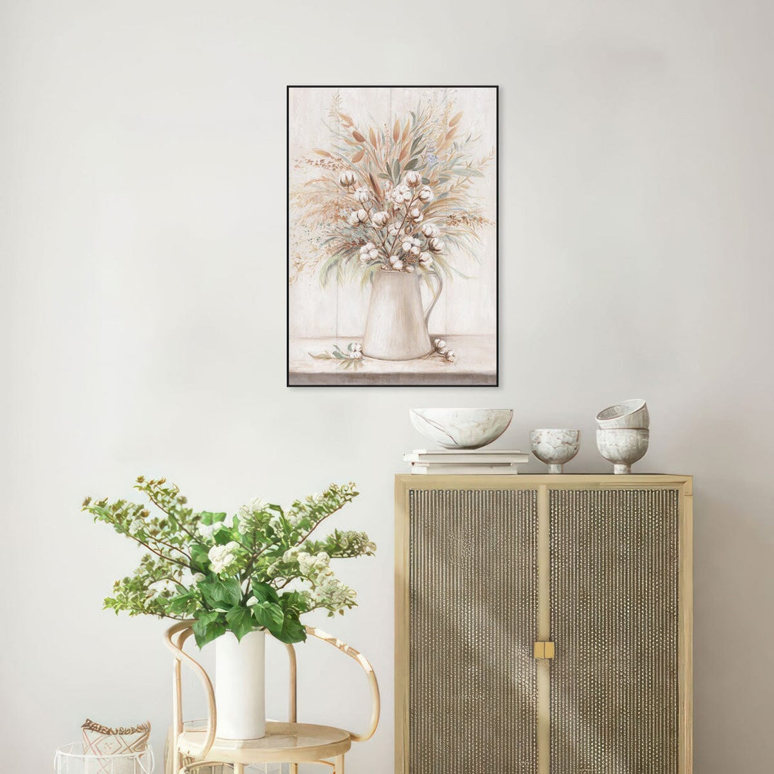 Cotton Bouquet - Rustic Neutral Painting#L4686 Painting artwepaint 