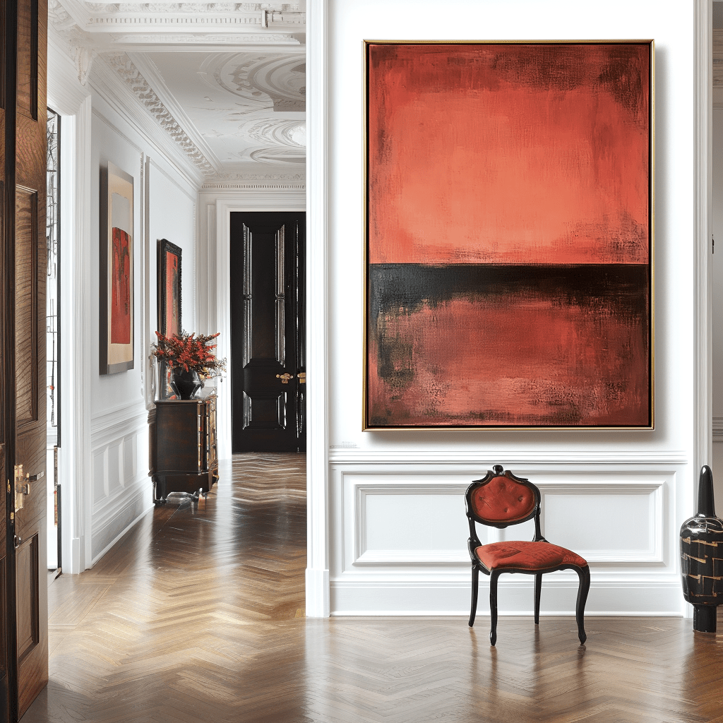 Crimson Divide – Abstract Red Painting #10 Painting artwepaint 