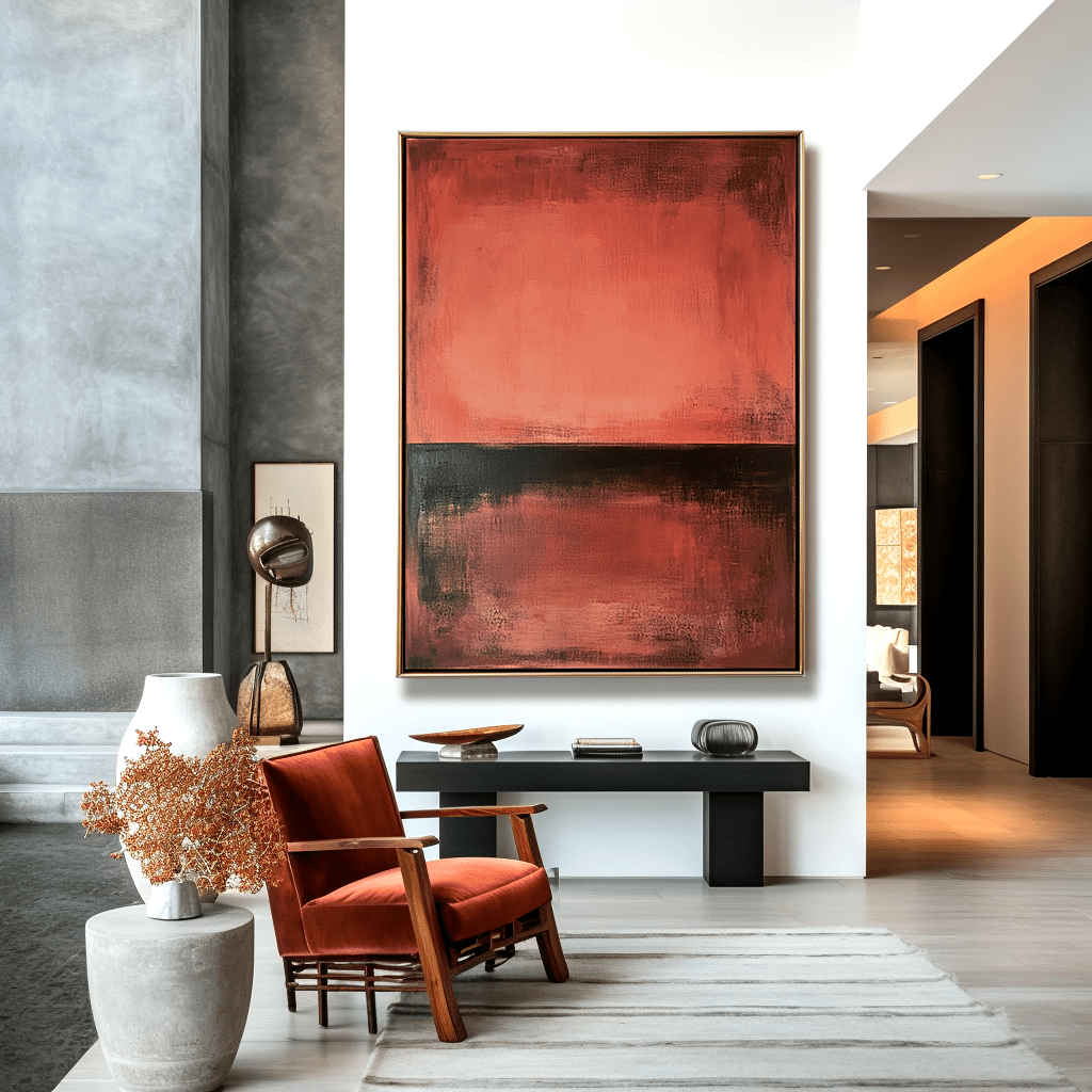 Crimson Divide – Abstract Red Painting #10 Painting artwepaint 