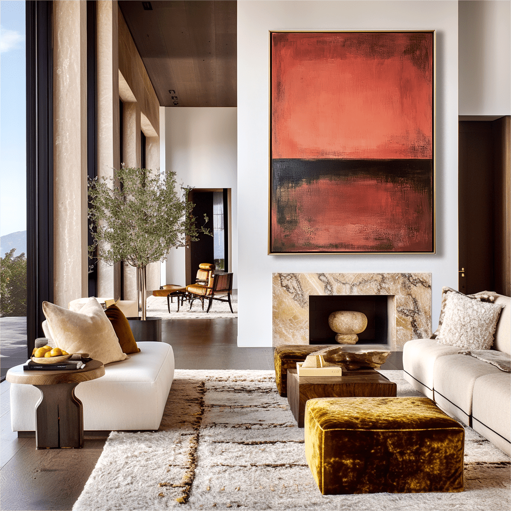 Crimson Divide – Abstract Red Painting #10 Painting artwepaint 