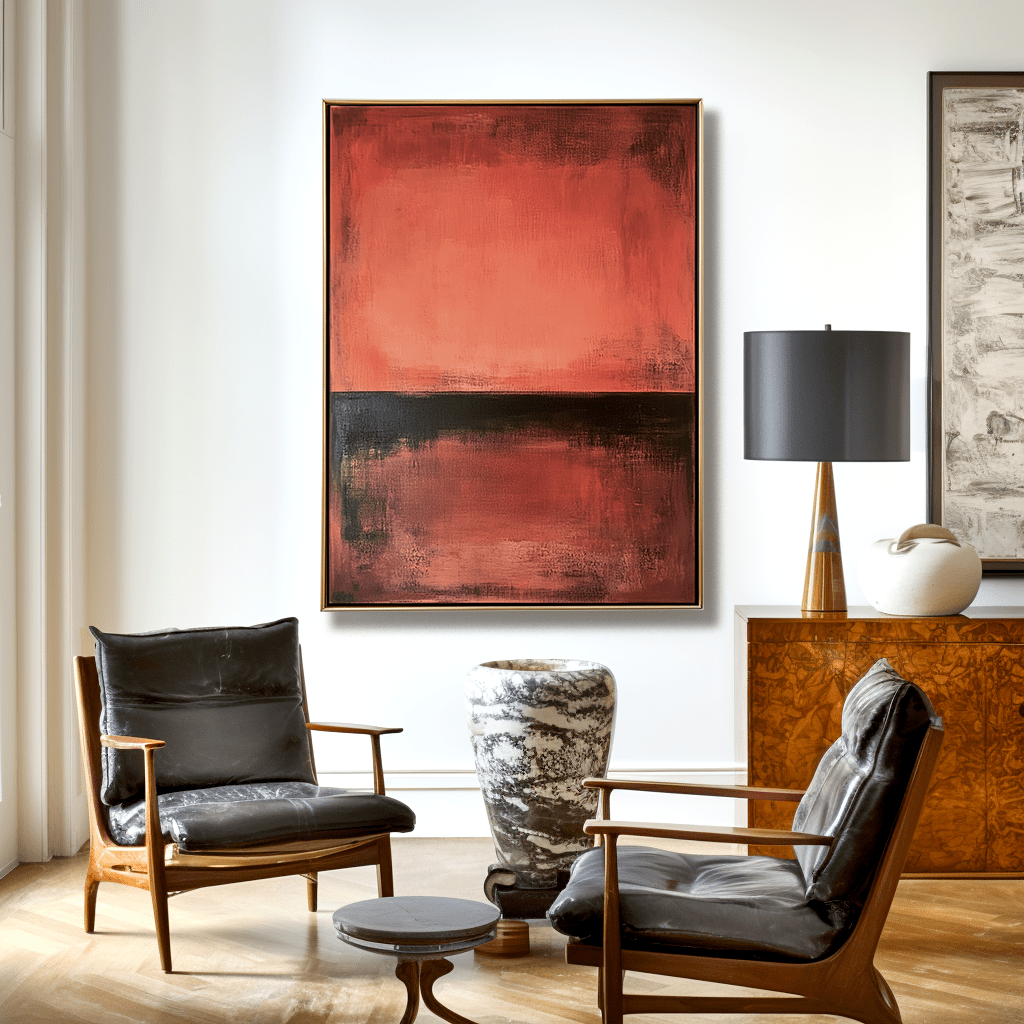 Crimson Divide – Abstract Red Painting #10 Painting artwepaint 