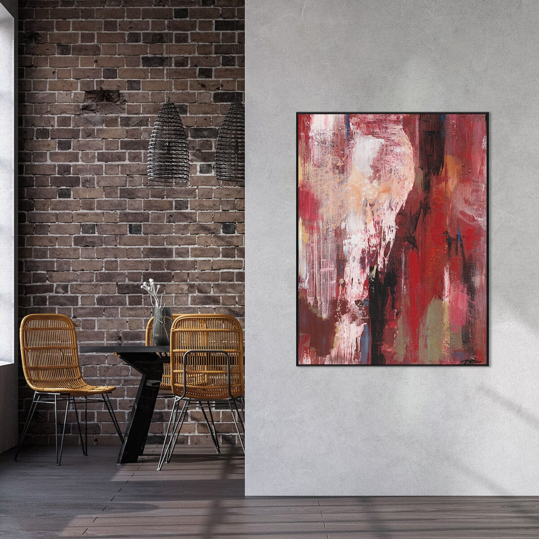 Crimson Flow - Red Abstract Expression #M5665 Painting artwepaint 