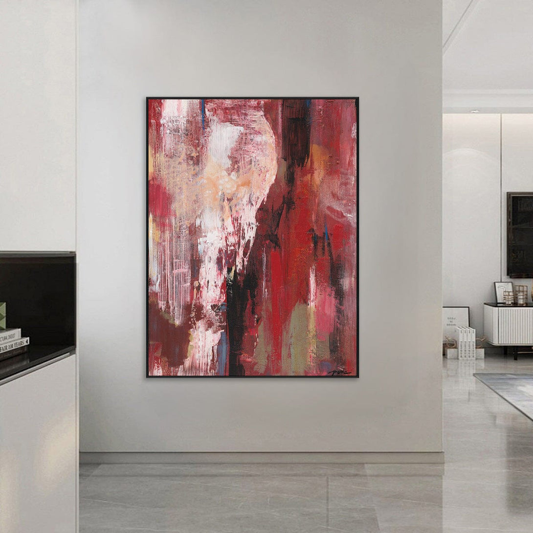 Crimson Flow - Red Abstract Expression #M5665 Painting artwepaint 