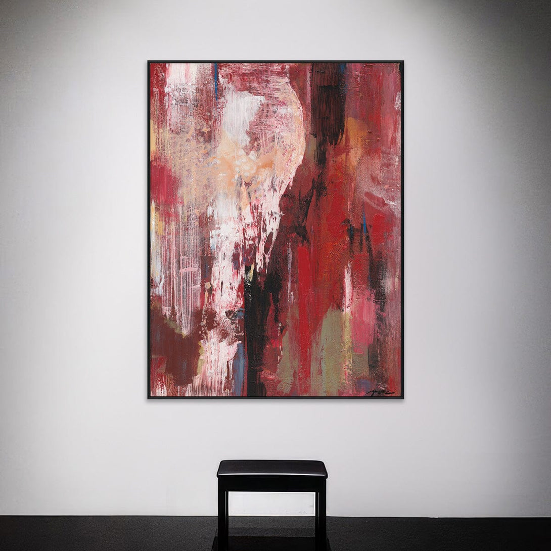 Crimson Flow - Red Abstract Expression #M5665 Painting artwepaint 