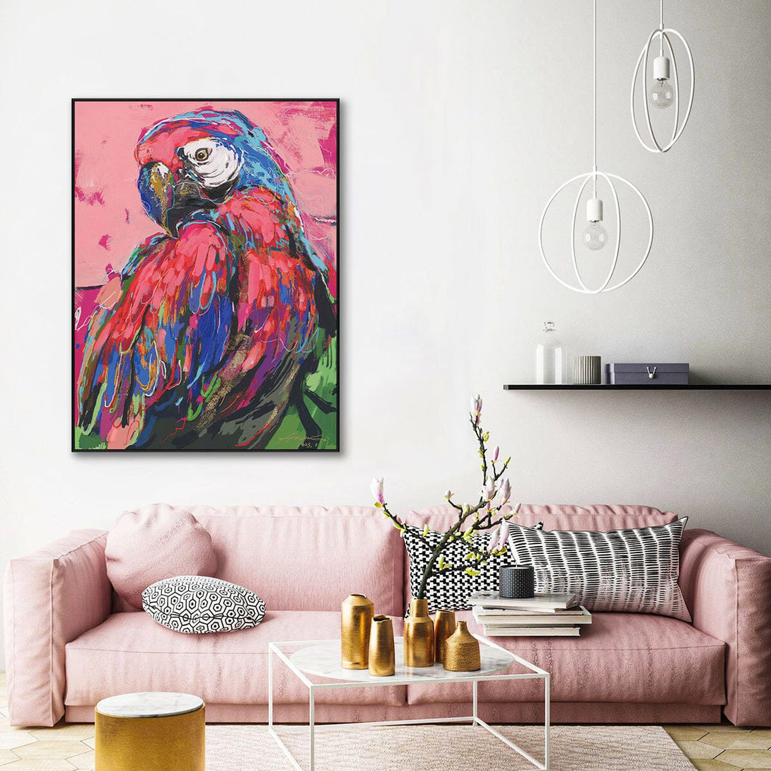 Crimson Majesty-Colorful Parrot Painting #M6018 Painting artwepaint 