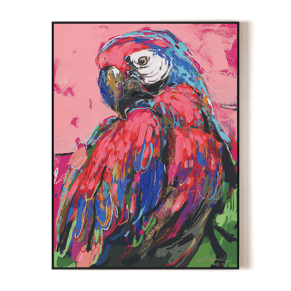 Crimson Majesty-Colorful Parrot Painting #M6018 Painting artwepaint 