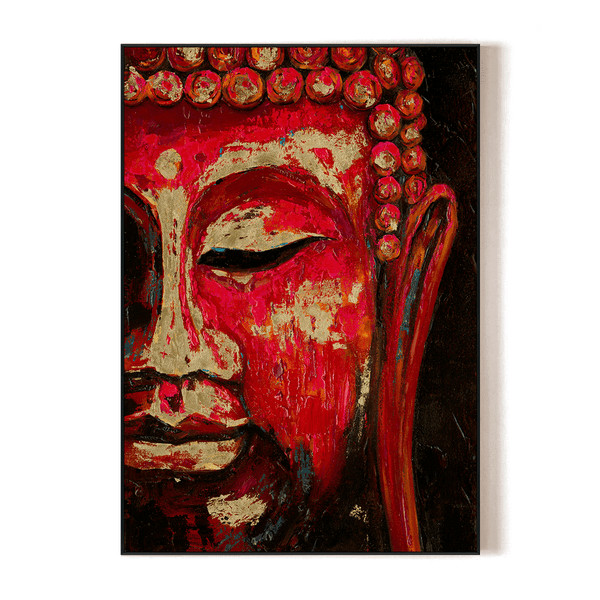 Crimson Majesty - Gilded Serenity Buddha #F0317 Painting artwepaint 