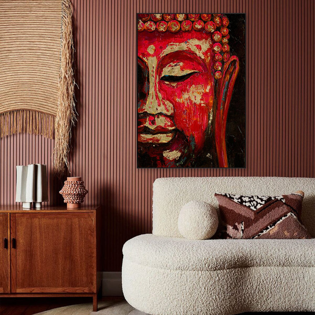 Crimson Majesty - Gilded Serenity Buddha #F0317 Painting artwepaint 