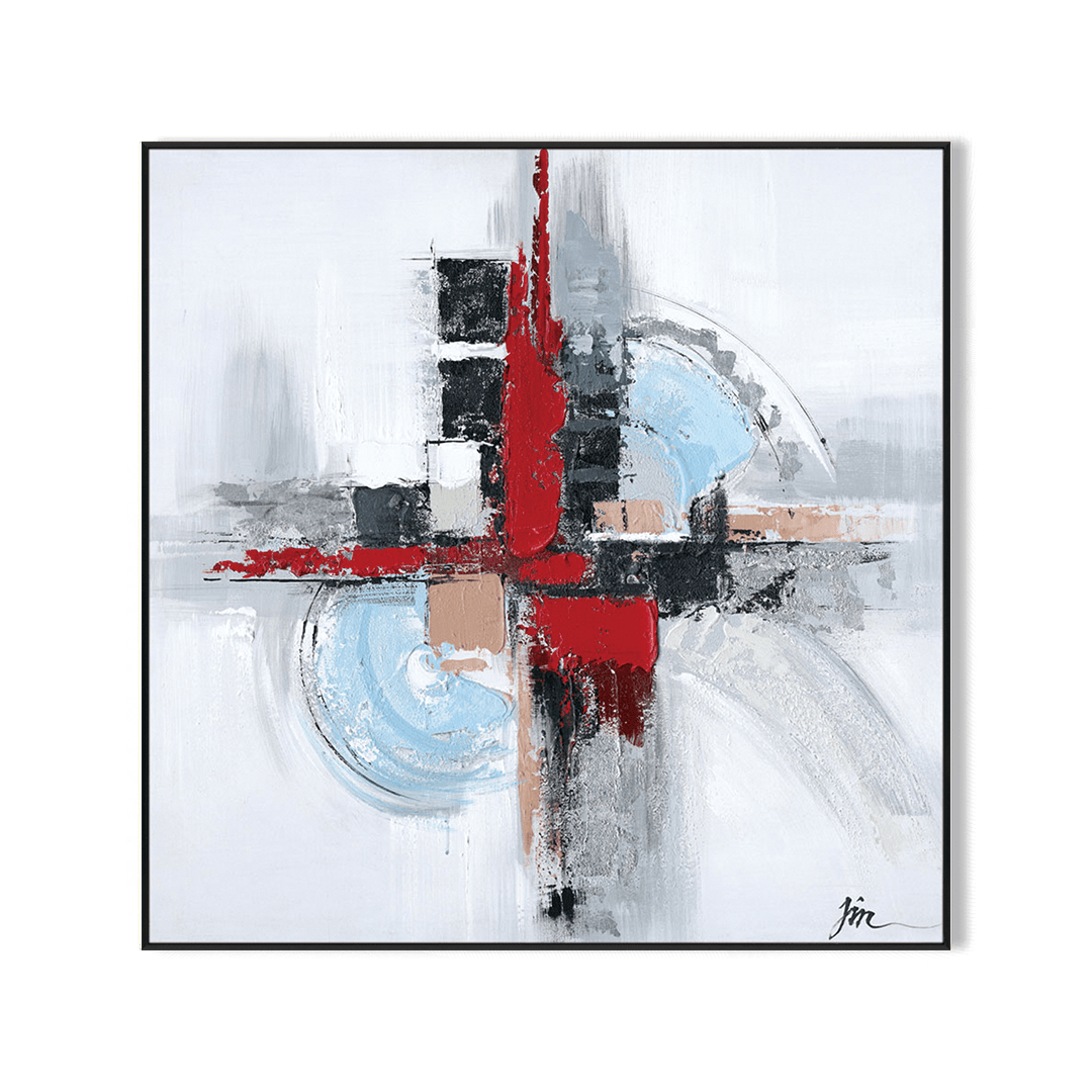 Cross of Red - Abstract Geometry #H7544 Painting artwepaint 