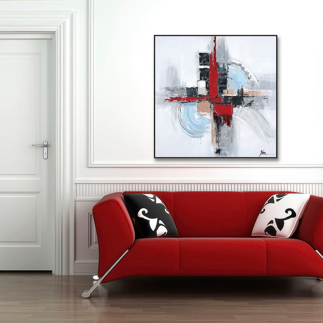 Cross of Red - Abstract Geometry #H7544 Painting artwepaint 