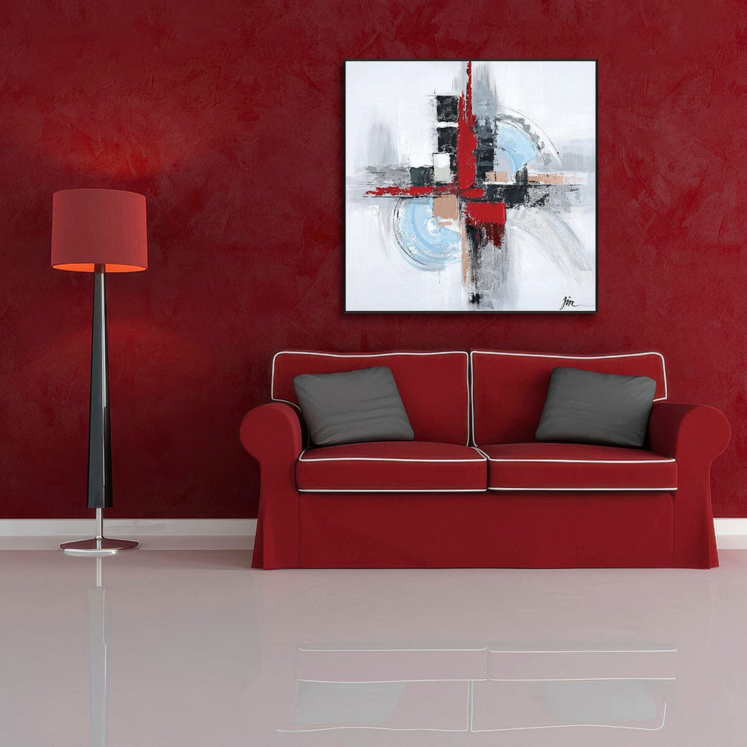 Cross of Red - Abstract Geometry #H7544 Painting artwepaint 