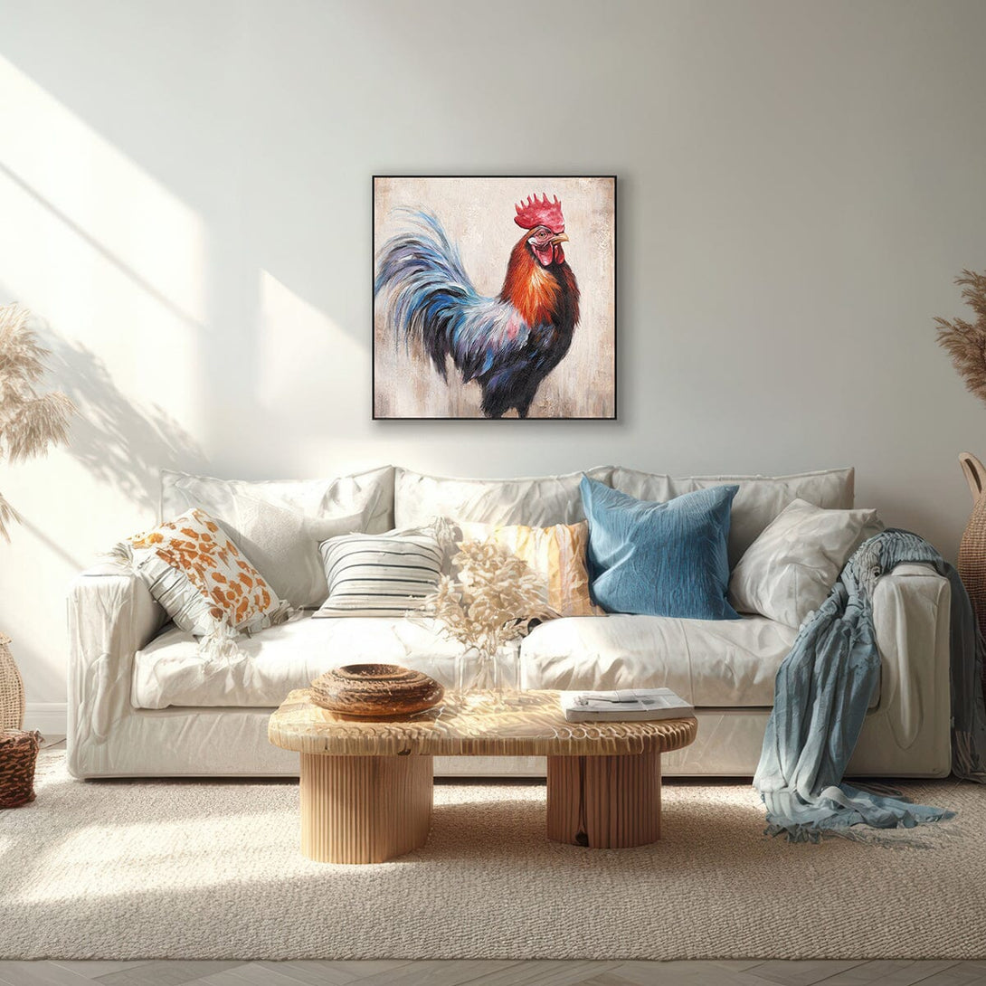 Crown of Colors - Rooster Portrait #M3745 Painting artwepaint 