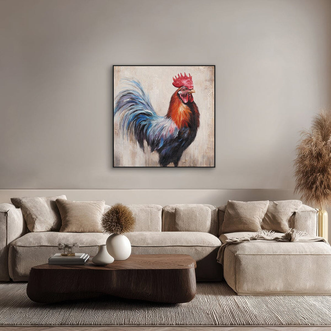 Crown of Colors - Rooster Portrait #M3745 Painting artwepaint 