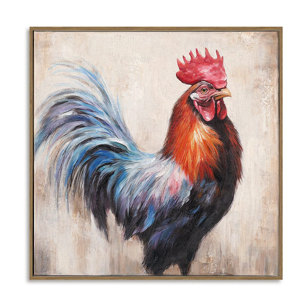 Crown of Colors - Rooster Portrait #M3745 Painting artwepaint 