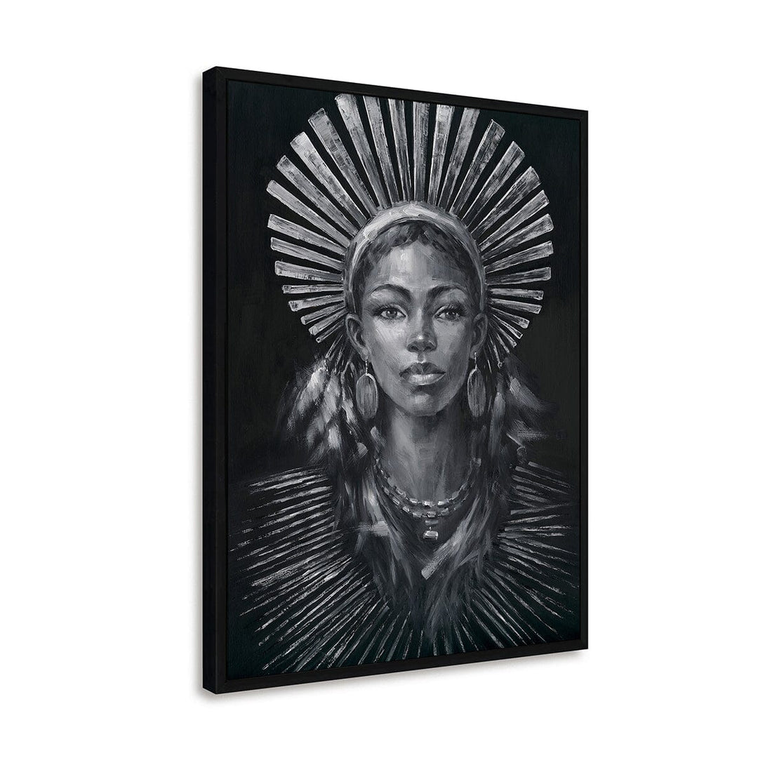 Crown of Radiance - Monochrome Icon Portrait#M0642 Painting artwepaint 