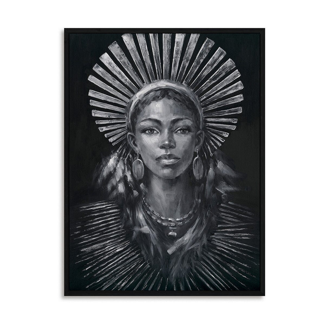 Crown of Radiance - Monochrome Icon Portrait#M0642 Painting artwepaint 
